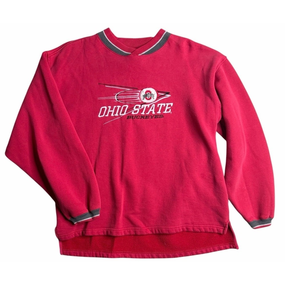 Ohio State Buckeyes Crewneck Sweatshirt Red Men's Medium Embroidered Logo